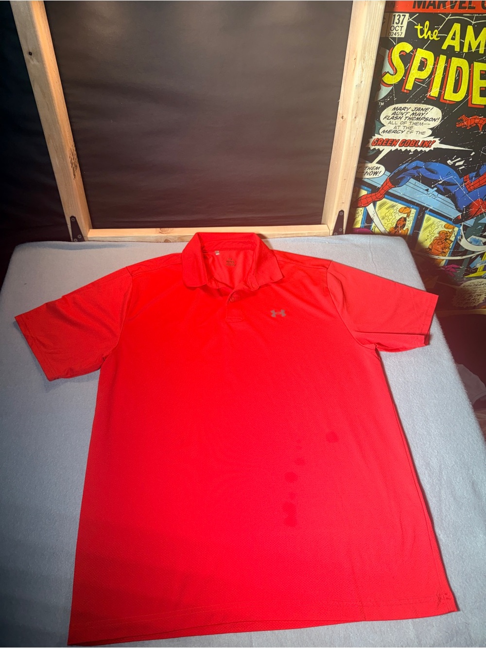 Under Armour Men’s Bright Red Short-Sleeve Polo